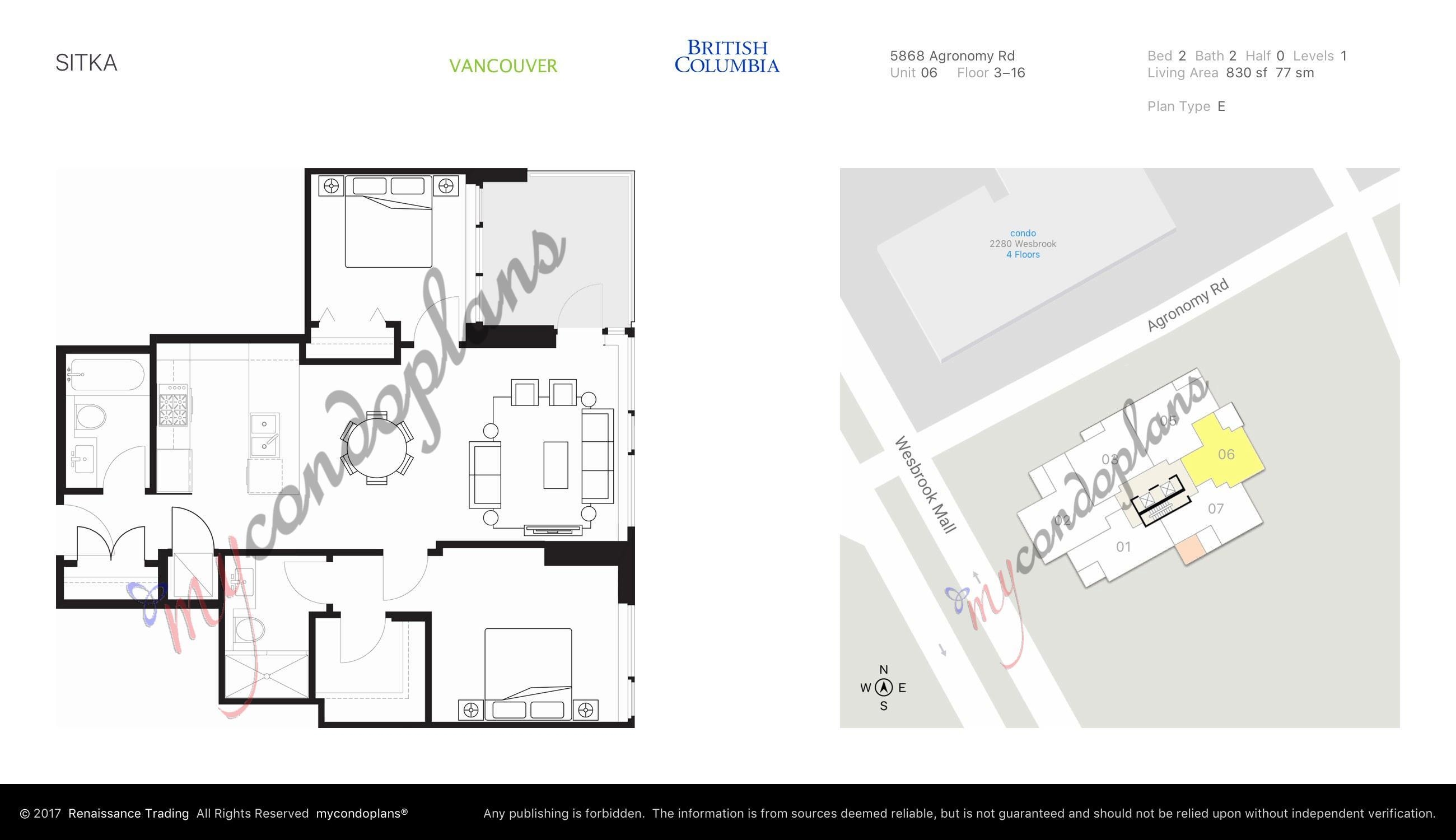 Unit 606 - 5868 Agronomy Road, Vancouver 4
